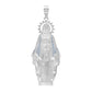 Dije Virgencita Milagrosa Zirconias Fátima Plata 925 5.8 Cm