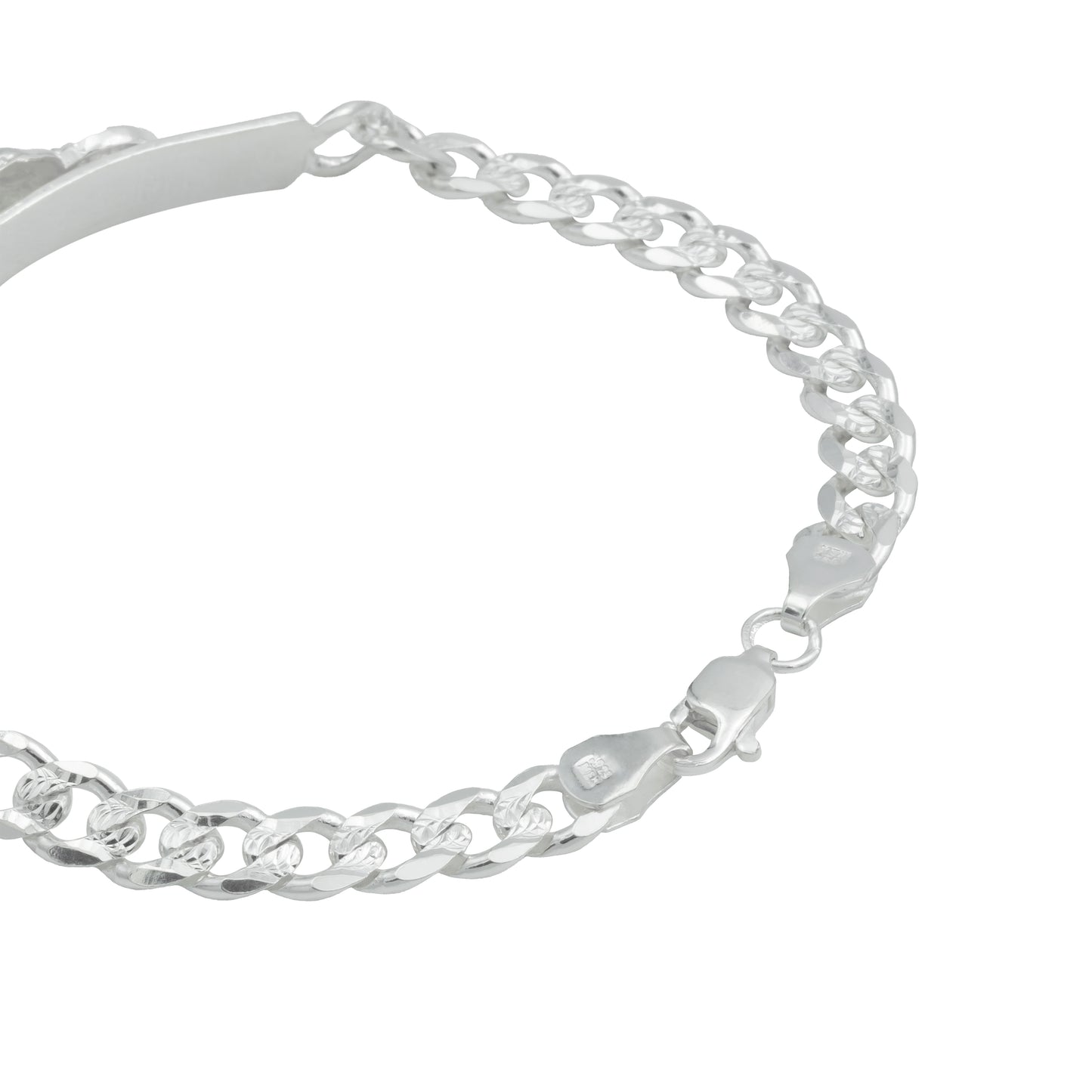 Esclava Cubana Gruesa Diamantada Hombre San Judas Plata 925