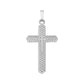 Dije Cruz Puntas Zirconias Hombre Regalo Plata 925 3.9 Cm