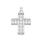 Dije Cruz Simetrica Zirconias Unisex Plata 925 2.9 Cm