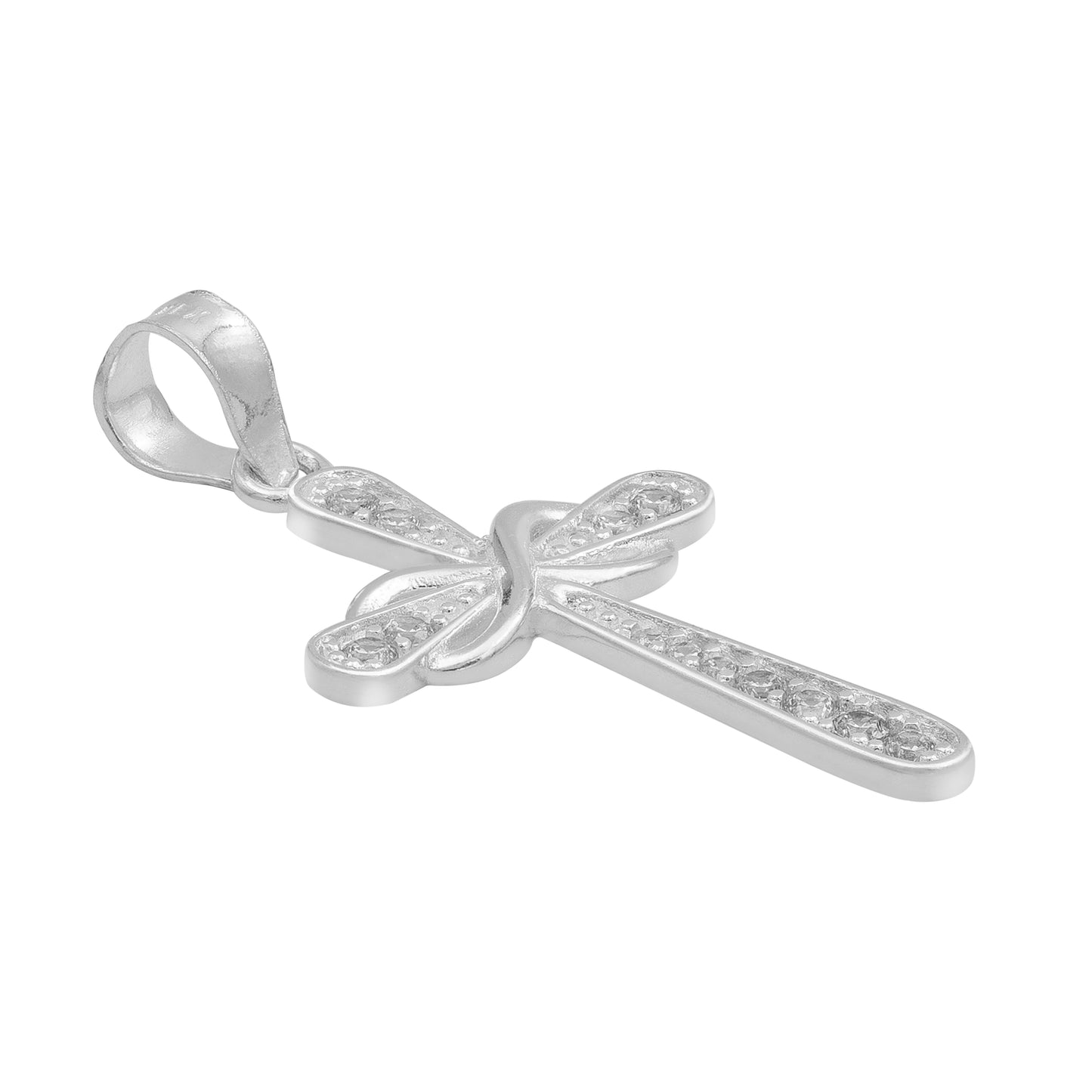 Dije Cruz Lazo Zirconias Hombre Mujer Regalo Plata 925 3.1cm