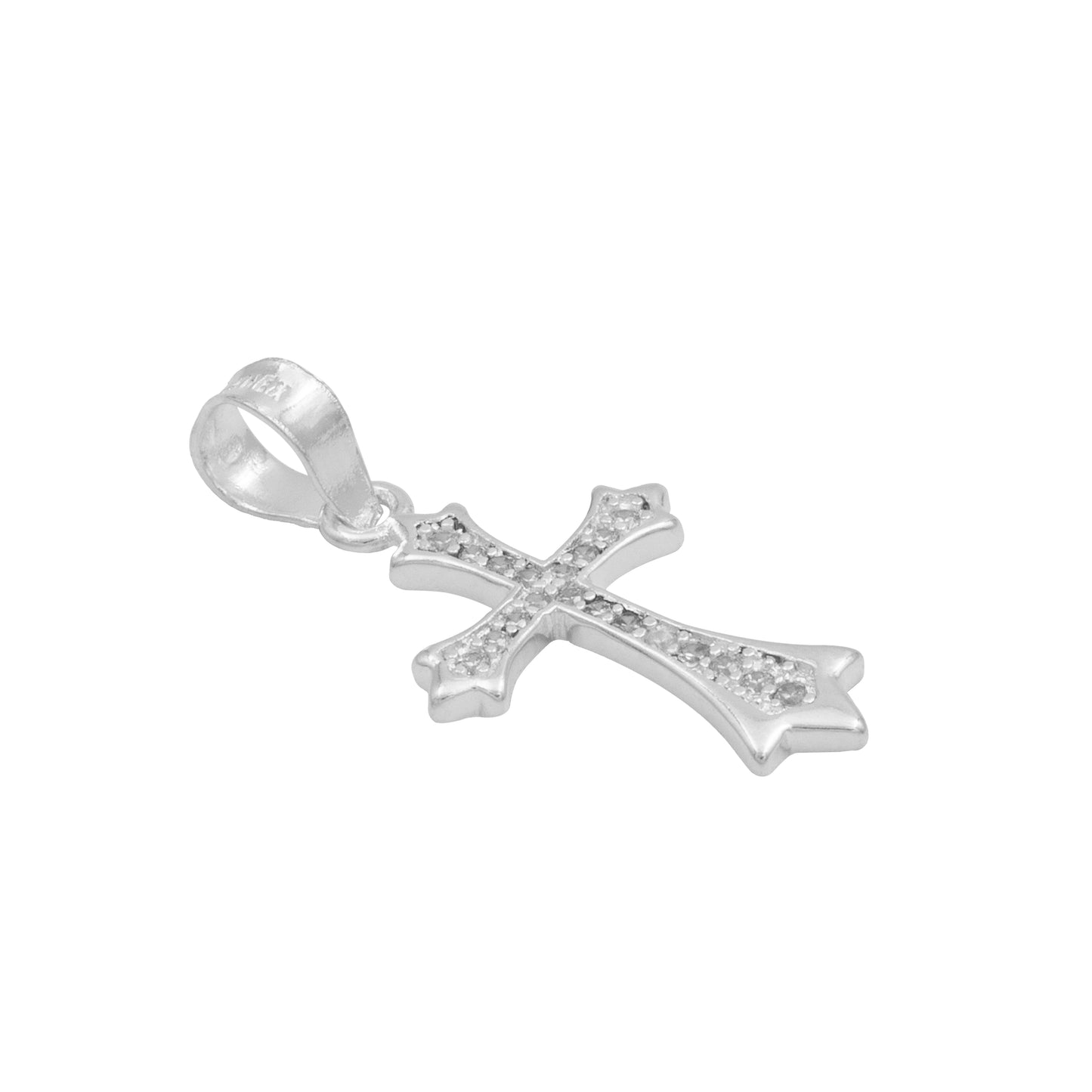 Dije Chico Cruz Zirconias Bautizo Mujer Regalo Plata 925