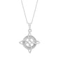 Dijes Nudo De Bruja Con Zirconia Plata S925+cadena Plata 925