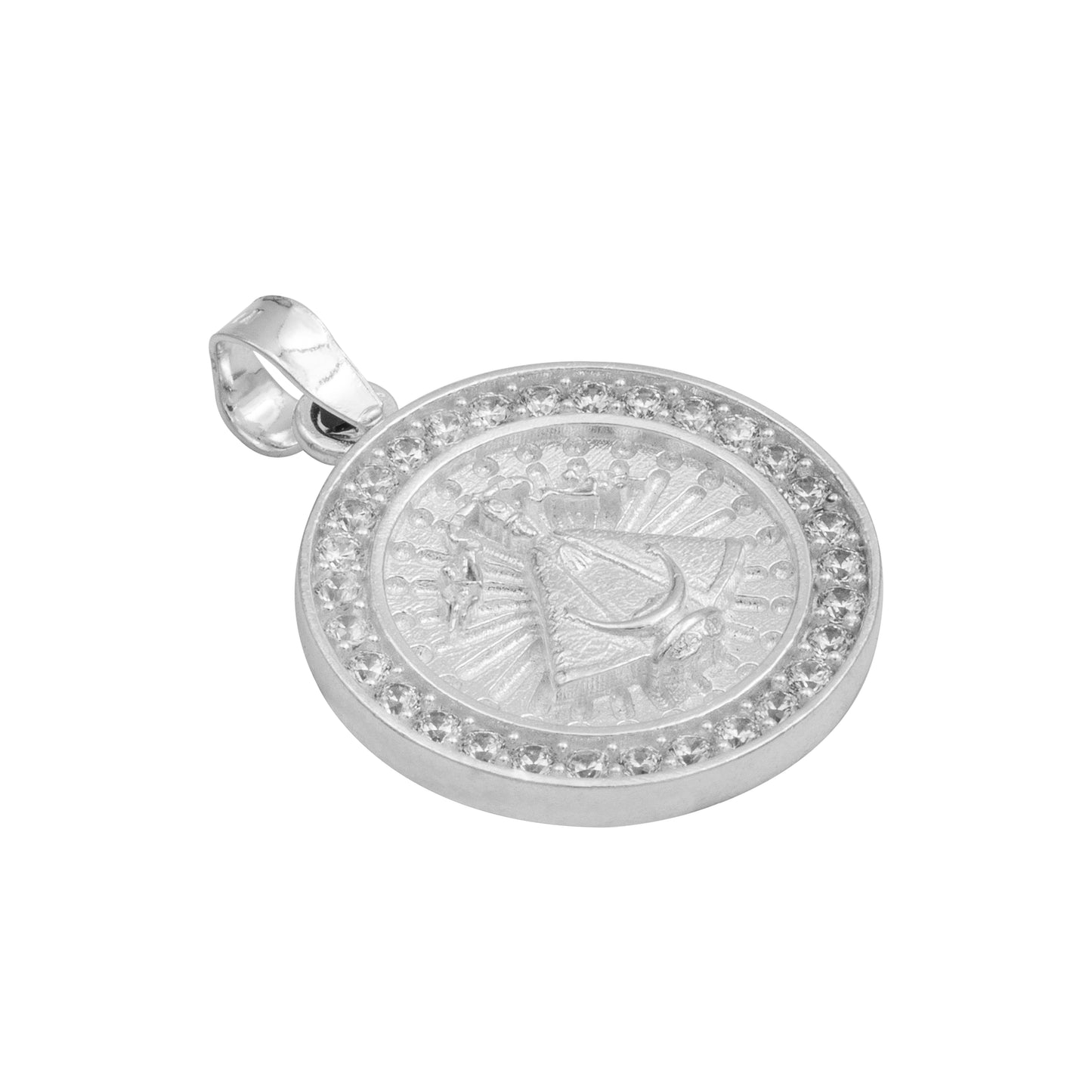 Dije Medalla Virgen Zapopan Zirconias Mujer Hombre Plata 925