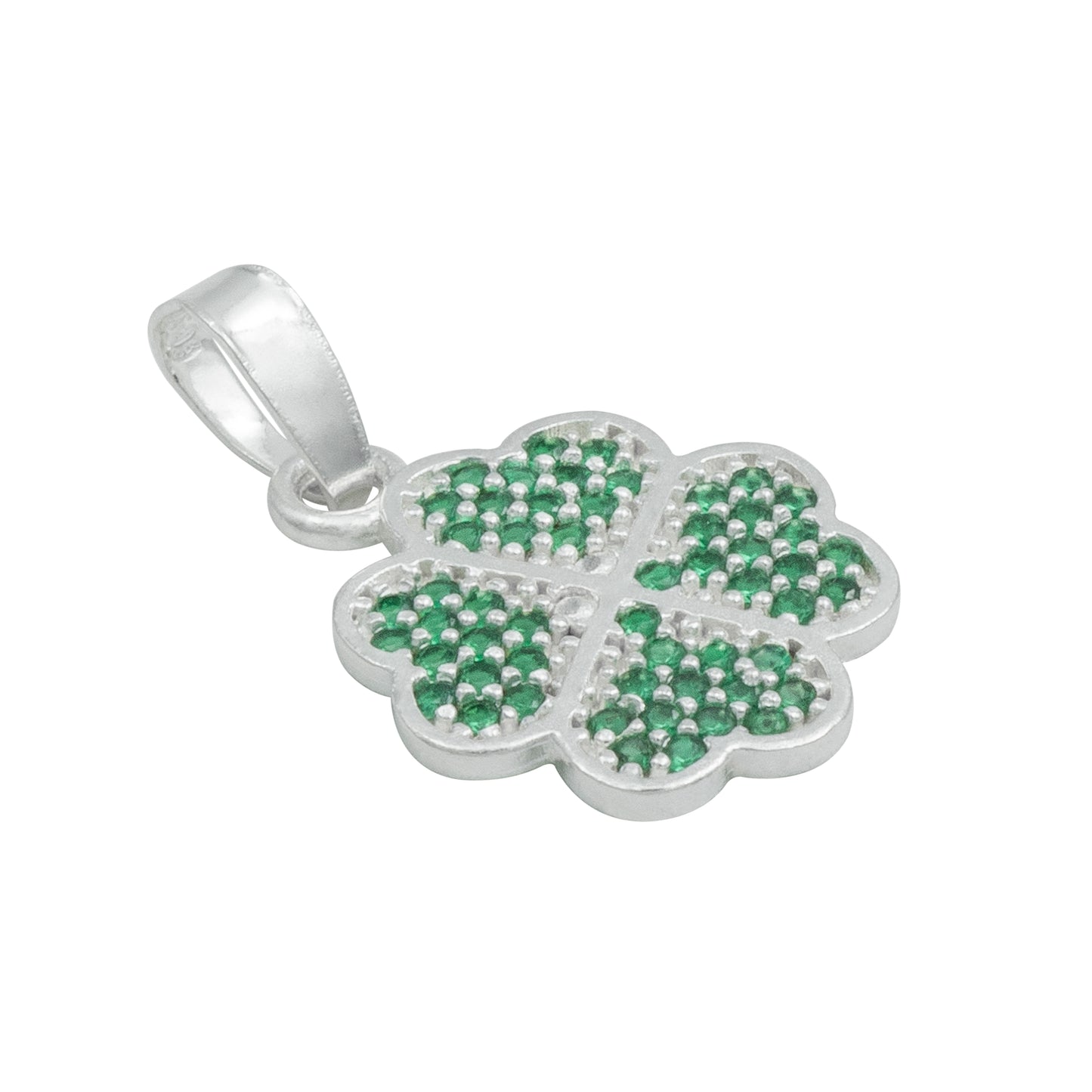 Dije Trebol Corazones Zirconias Amor Suerte Regalo Plata 925