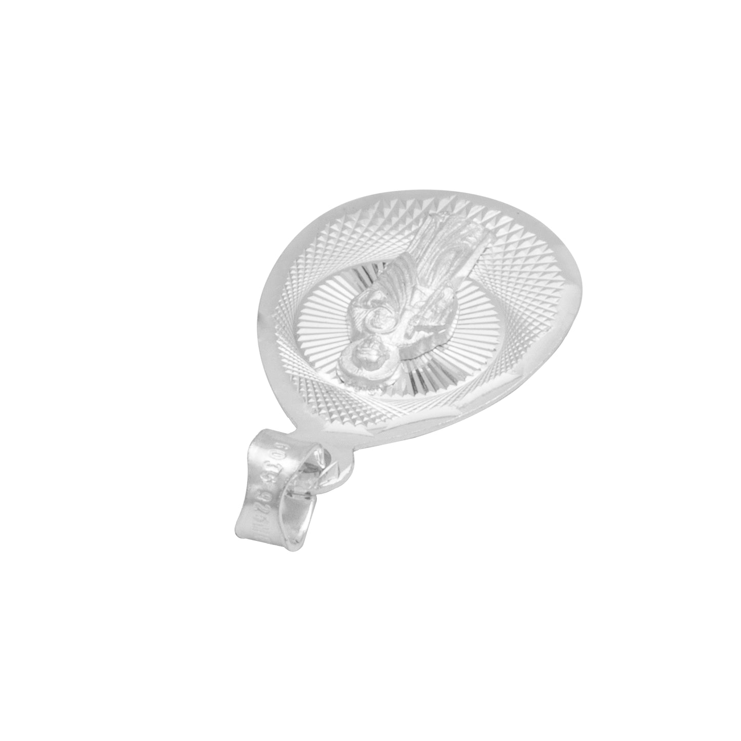 Dije Medalla Gota Diamantada San Judas Plata 925 1.4 Cm