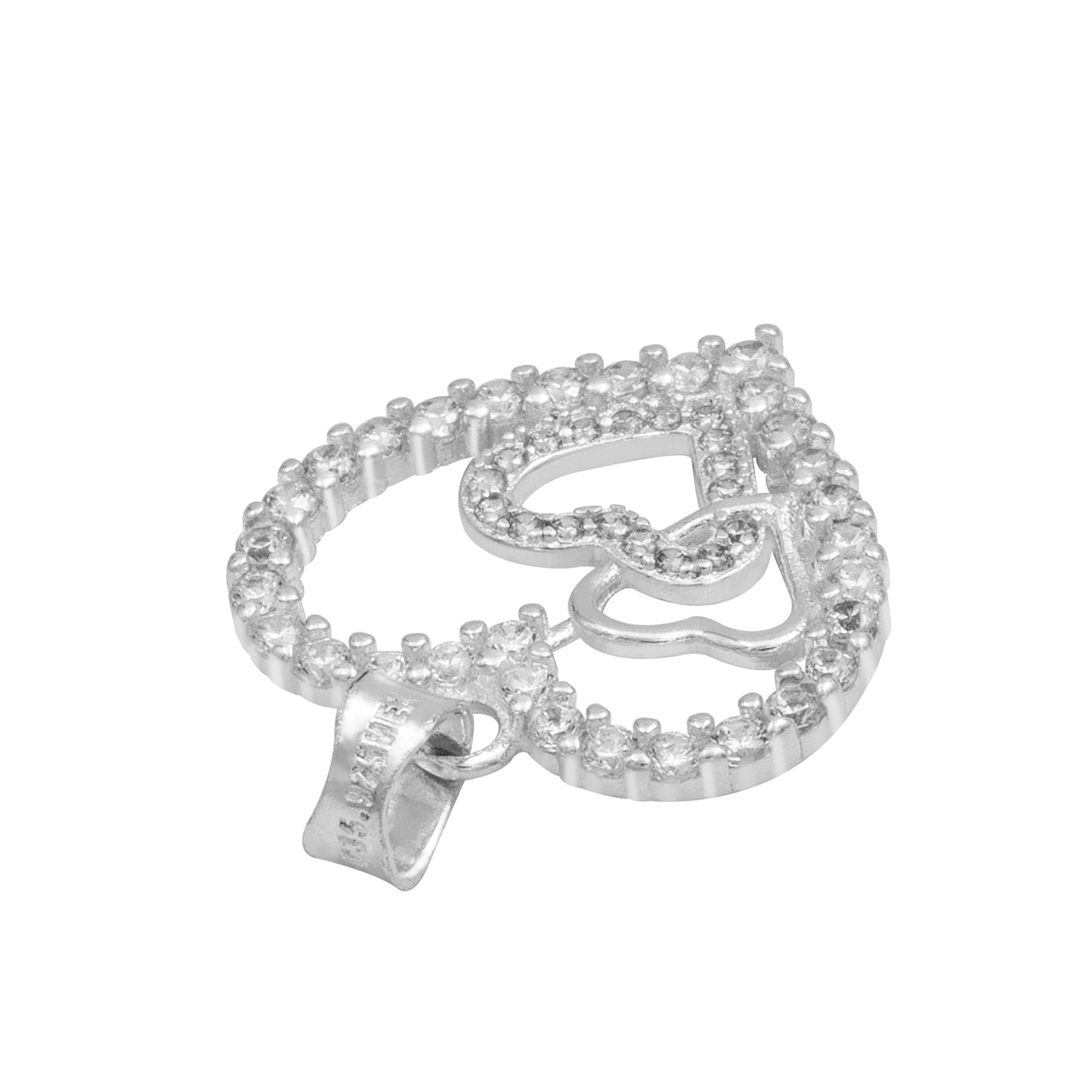 Dije Corazones Zirconias Amor Amistad Regalo Mujer Plata 925