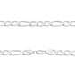 Cadena Gruesa De Plata 925 Hombre Fígaro 3x1 60 Cm X 8 Mm