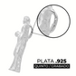 Dije Sólido Cristo Sagrado Corazón De Jesús Liso Plata 925 Plateado