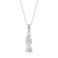 Collar Santa Muerte Hueca Troquelada Mini Plata Solida S925 Plateado