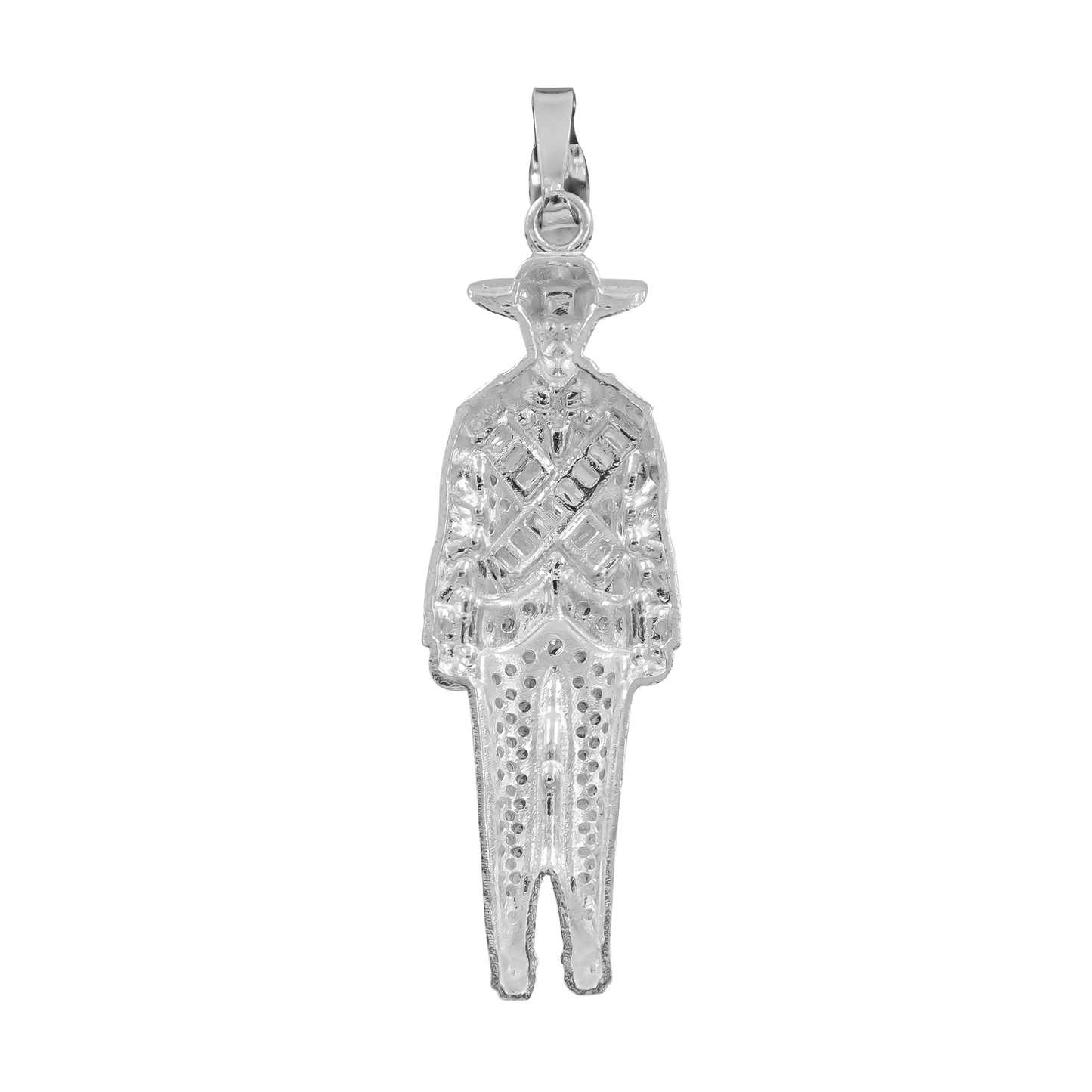 Dije Emiliano Zapata Zirconias Revolución México Plata 925 Plateado