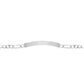 Esclava Placa Gruesa Figaro Diamantada Hombre Plata 925 5 Mm