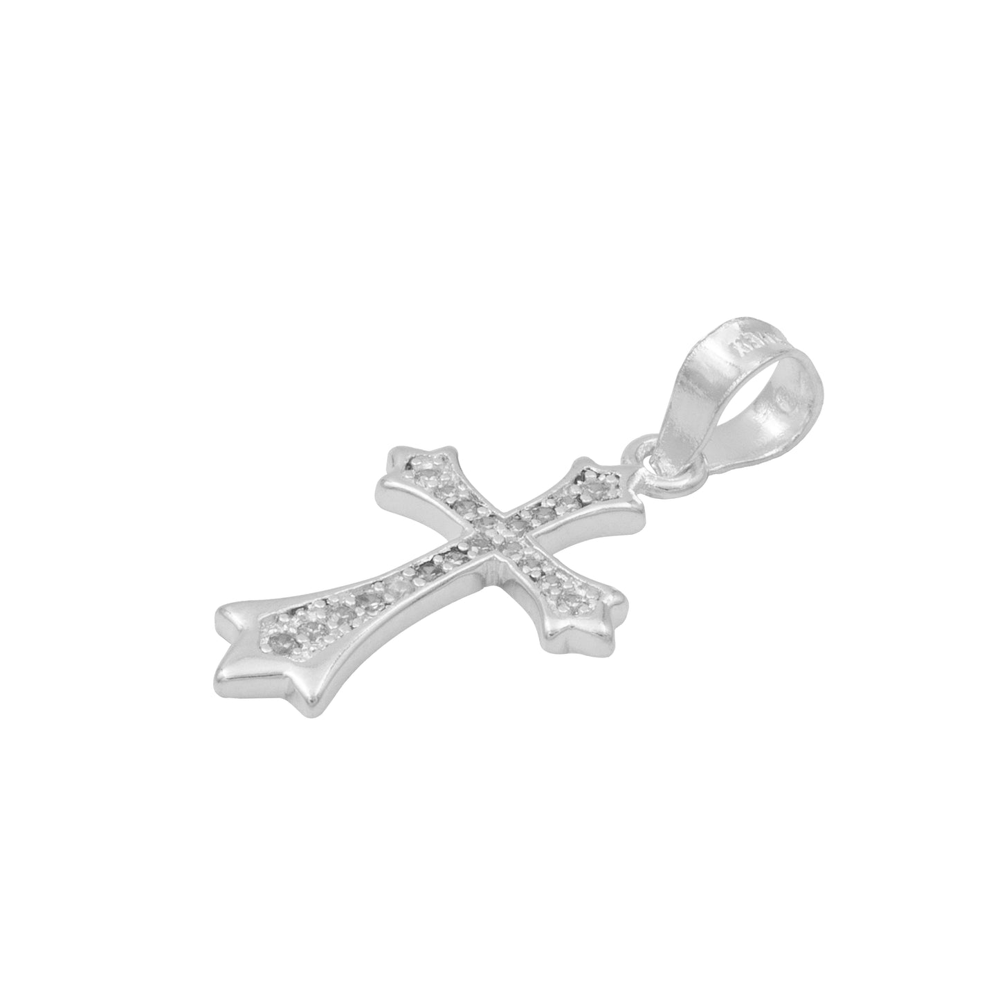 Dije Chico Cruz Zirconias Bautizo Mujer Regalo Plata 925