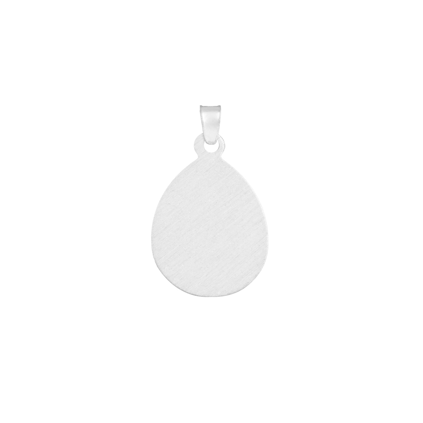 Dije Medalla Oval Diamanta Virgen Milagrosa Plata 925 1.4 Cm