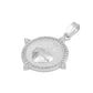 Dije Sagrado Corazón Jesus Cruz Zirconias Unisex Plata 925