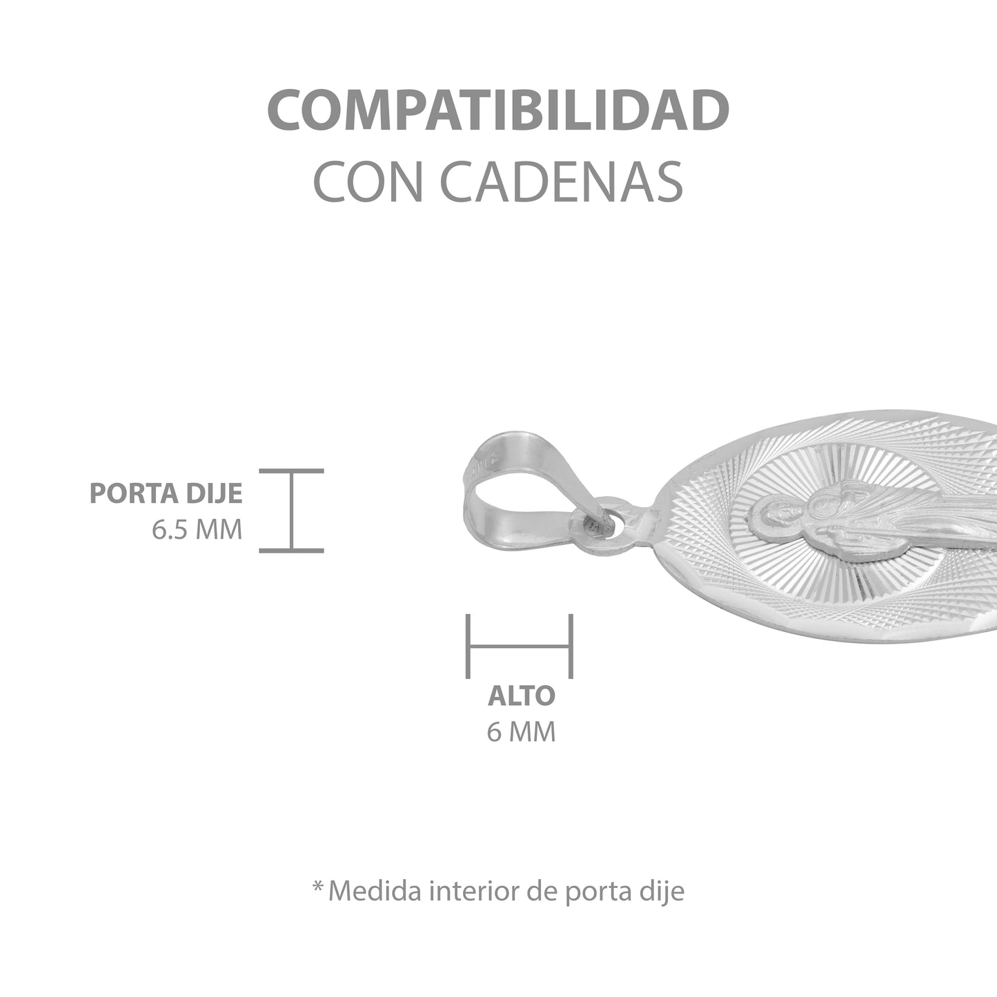 Dije Medalla Oval Diamantada San Judas Plata 925 1.9 Cm
