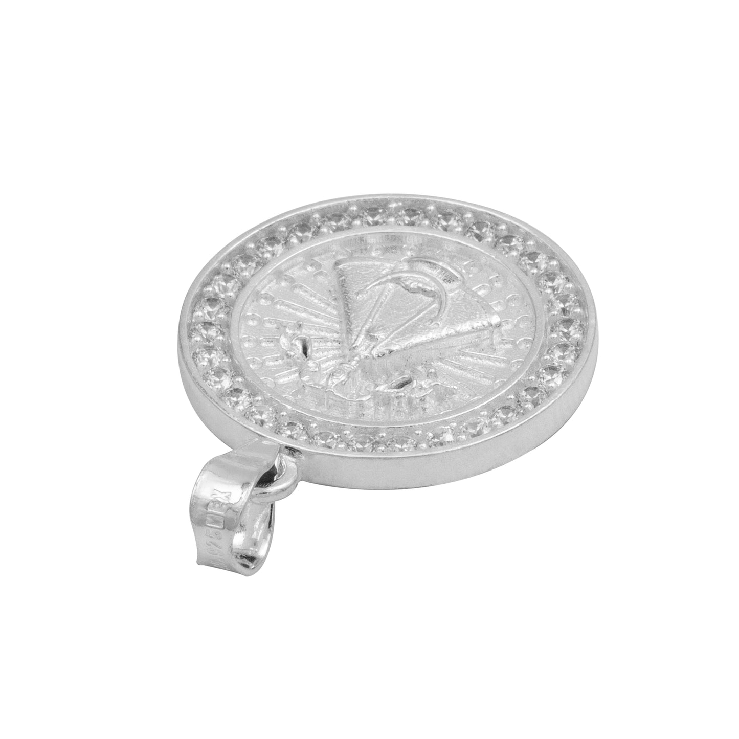 Dije Medalla Virgen Zapopan Zirconias Mujer Hombre Plata 925