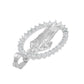Dije San Judas Liso Borde Zirconias Hombre Plata 925 3.7 Cm