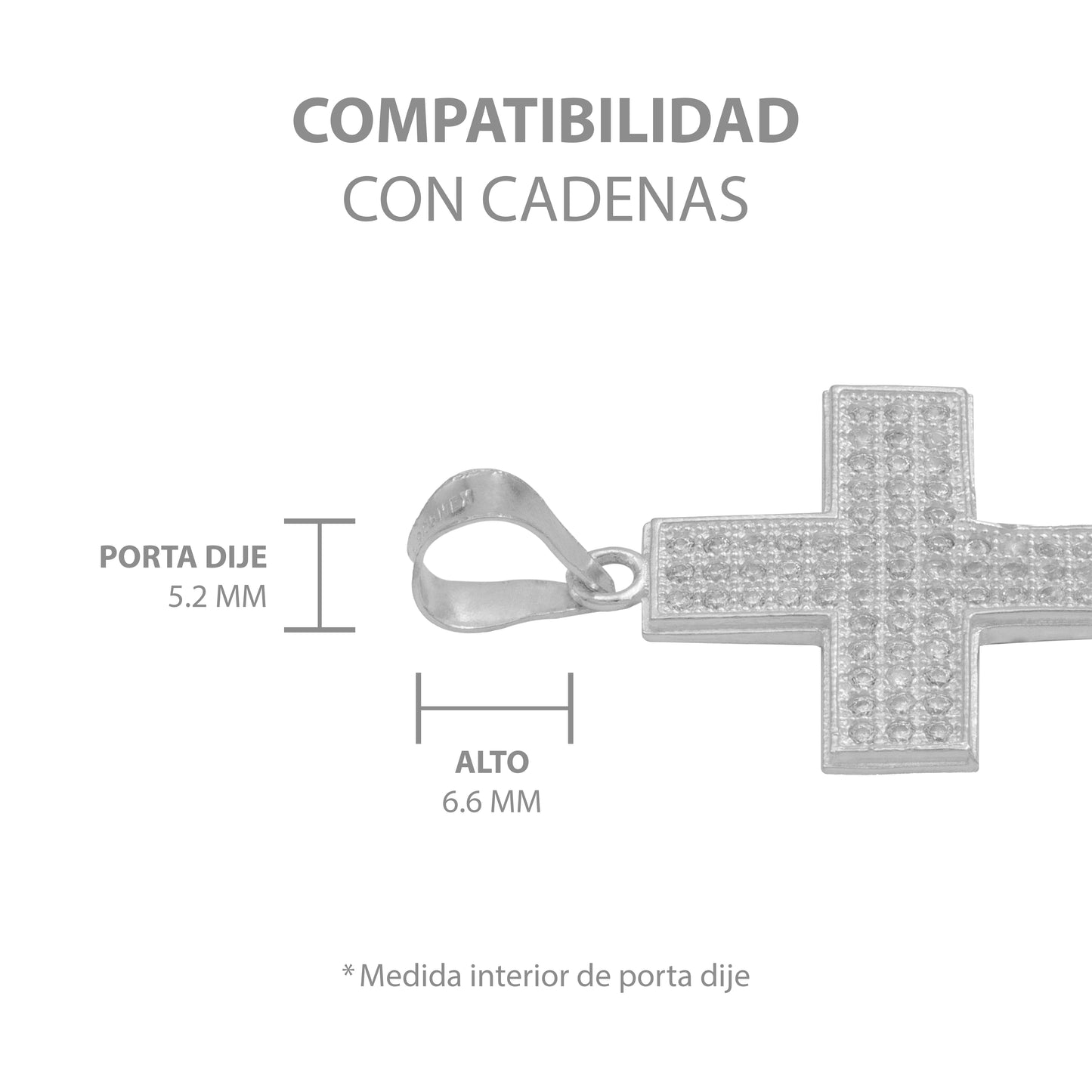 Dije Cruz Mediano Zirconias Hombre Regalo Plata 925 3.9 Cm
