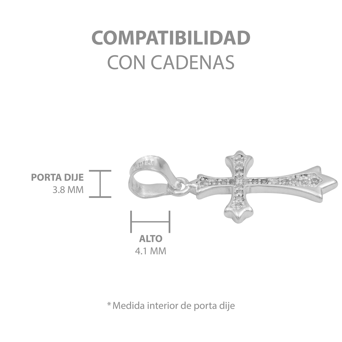 Dije Chico Cruz Zirconias Bautizo Mujer Regalo Plata 925