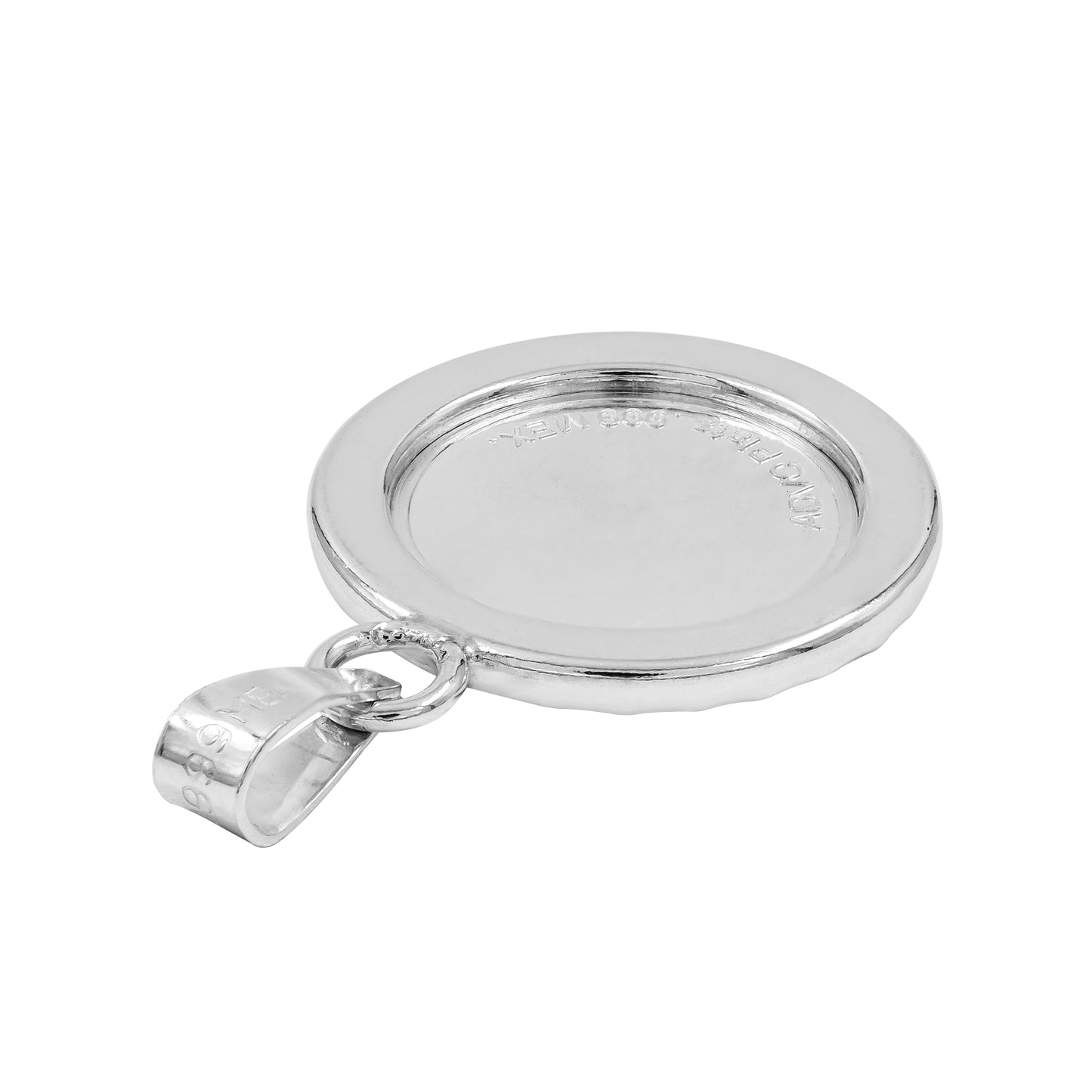 Dije Medalla San Miguel Arcangel Zirconias Plata Ley 999 Plateado