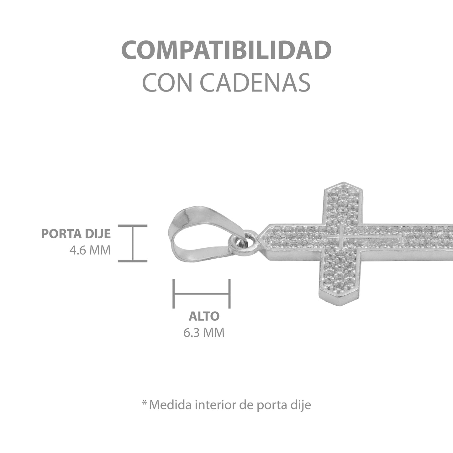 Dije Cruz Puntas Zirconias Hombre Regalo Plata 925 3.9 Cm