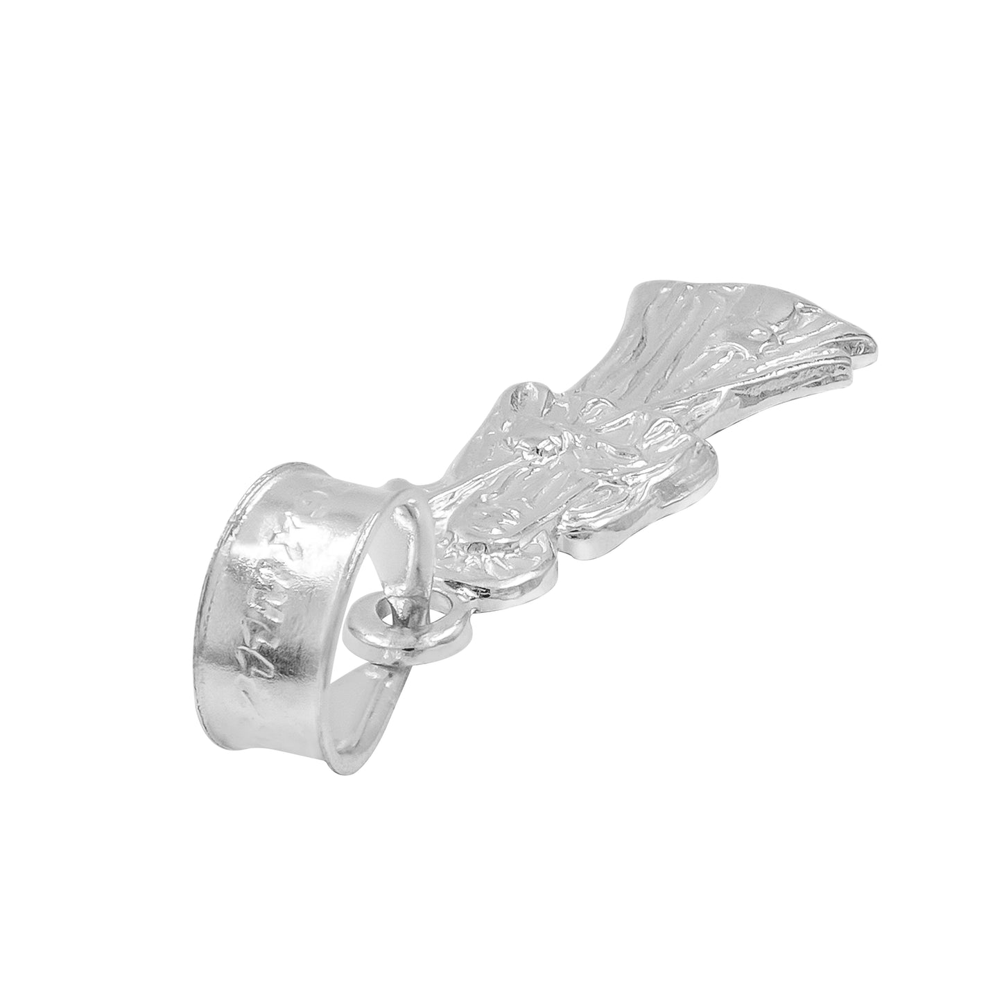 Collar Santa Muerte Hueca Troquelada Mini Plata Solida S925 Plateado