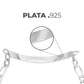 Esclava Hombre Pulsera Fígaro Plata 925 Placa Lisa 6 Mm