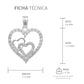 Dije Corazones Zirconias Amor Amistad Regalo Mujer Plata 925