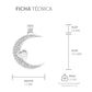 Dije Luna Corazón Zirconias Amor Regalo Mujer Plata 925