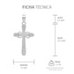 Dije Cruz Lazo Zirconias Hombre Mujer Regalo Plata 925 3.1cm