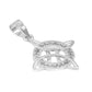 Dijes Nudo De Bruja Con Zirconia Plata S925+cadena Plata 925