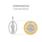 Dije San Judas Liso Borde Zirconias Hombre Plata 925 3.7 Cm