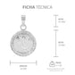 Dije Medalla San Miguel Arcangel Zirconias Plata Ley 999 Plateado