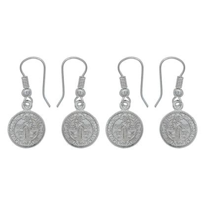 Kit 2 Pares Aretes Doble Vista Gancho San Benito Mujer
