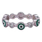 Anillo Ojo Turco Churumbela Completa Zirconias Plata 925