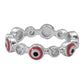 Anillo Ojo Turco Churumbela Completa Zirconias Plata 925