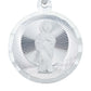 Dije Medalla Diamantada San Judas Tadeo Plata 925 2.3 Cm