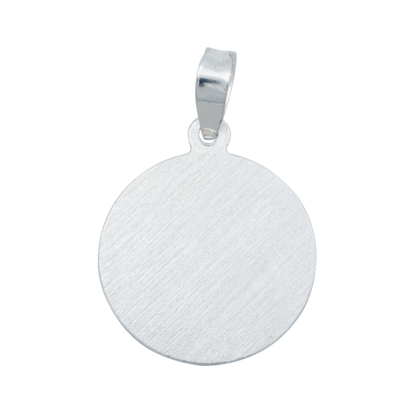 Dije Medalla Diamantada San Judas Tadeo Plata 925 2.3 Cm