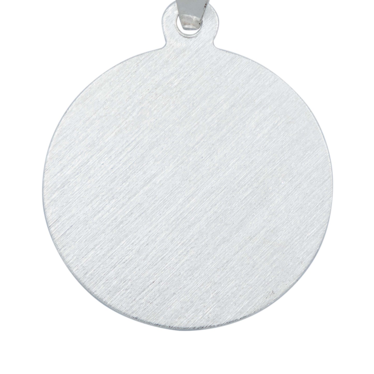 Dije Medalla Diamantada San Judas Tadeo Plata 925 2.3 Cm