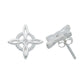 Arete Broquel Nudo Bruja Celta Clásico Liso Amuleto Plata925