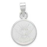 Dije Medalla Espiritu Santo Chica Plata Pura Ley 999