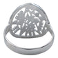 Anillo Tetragramaton Diamantado Hombre Mujer Plata 925