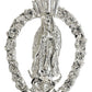 Medalla Virgen De Guadalupe Con Zirconias En Plata 925