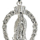 Medalla Virgen De Guadalupe Con Zirconias En Plata 925