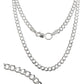 Cadena Cubana Gruesa Plata 925 Hombre Barbado 60cm X 4mm