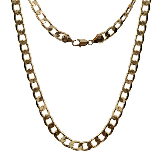 Cadena Cubana Gruesa Hombre Regalo Chapa Premium Oro 14k