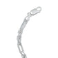 Pulsera Gruesa Torsal Figaro Hombre Plata Italy 925 4 Mm