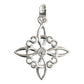 Dije Nudo De Bruja Celta Zirconia Centro Plata Ley 925