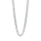 Cadena Cubana Gruesa Diamantada Plata 925 Hombre 70cm X 6mm